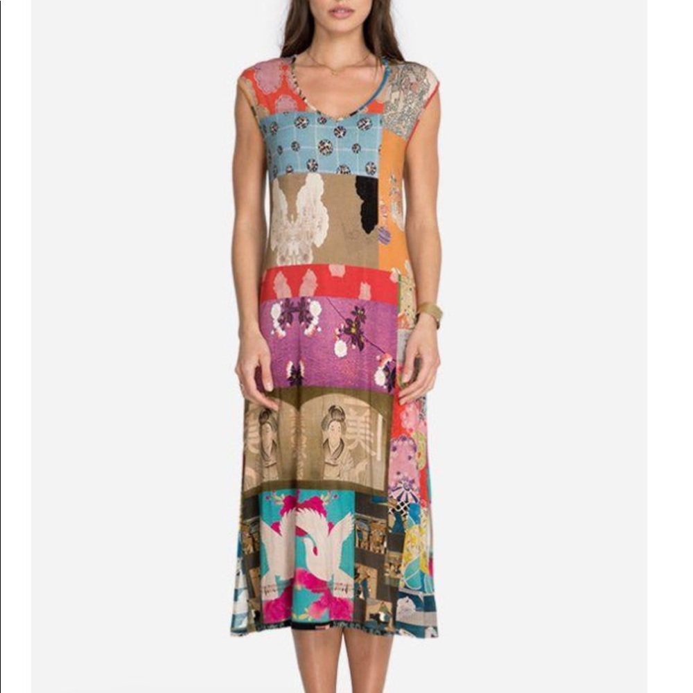 Johnny Was Tokyo High Slit Knit Dress